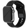 Mobiparts Sport Siliconen Apple Watch Bandje Druksluiting - 42/41/40/38 mm - Zwart