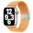 Mobigear Braided Nylon Apple Watch Bandje Klemsluiting - 49/46/45/44 mm - Geel
