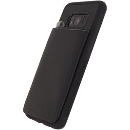Mobilize Gelly Card Samsung Galaxy S8 Hoesje Flexibel TPU Backcover met Pasjeshouder - Zwart