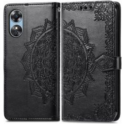 Mobigear Mandala OPPO A17 Hoesje Bookcase Portemonnee - Zwart