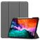 Mobigear Tri-Fold Gel iPad Pro 12.9 Inch (2022) Hoes TPU,Kunstleer Bookcase + Stylus Houder - Grijs