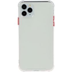 Mobigear Cushion iPhone 12 Pro Max Hoesje Flexibel TPU Backcover Shockproof - Wit