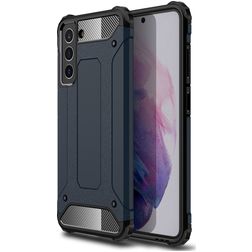 Mobigear Outdoor Samsung Galaxy S21 FE Hoesje Hardcase Backcover Shockproof - Marineblauw
