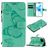 Mobigear Butterfly iPhone 12 Hoesje Bookcase Portemonnee - Turquoise