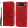Mobigear Flowers iPhone Air Hoesje Bookcase Portemonnee - Rood