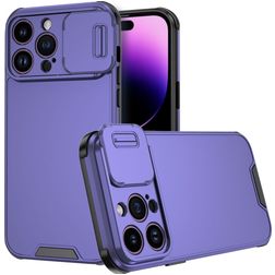 Mobigear Cam Slide iPhone 14 Pro Hoesje Hardcase Backcover met Camera Slider - Paars