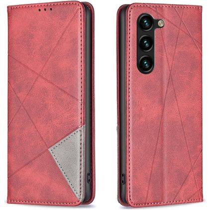 Mobigear Rhombus Slim Samsung Galaxy S25 Plus Hoesje Bookcase - Rood