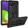 Mobigear Armor Ring Samsung Galaxy A22 4G Hoesje Hardcase Backcover Shockproof met Ringhouder - Zwart