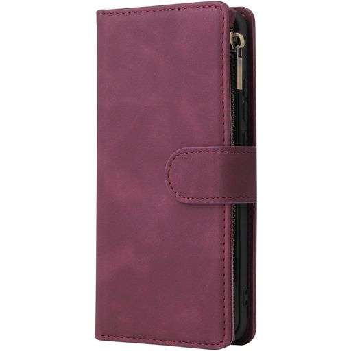 Mobigear Zipper Huawei P40 Pro Hoesje Bookcase Portemonnee - Rood