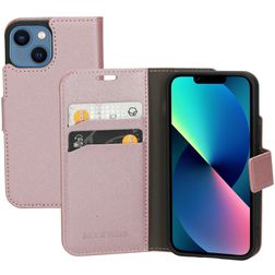 Mobiparts Saffiano Wallet iPhone 13 Mini Hoesje Bookcase Portemonnee - Roze