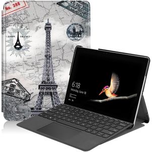 Mobigear Design Microsoft Surface Go 2 Hoes Bookcase - Eiffeltoren