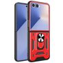 Mobigear Armor Ring Samsung Galaxy Z Flip 7 Hoesje Hardcase Backcover Shockproof met Ringhouder - Rood
