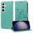 Mobigear Flowers Samsung Galaxy S25 Plus Hoesje Bookcase Portemonnee - Groen