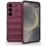 Mobigear Bumpy Samsung Galaxy S25 Hoesje Flexibel TPU Backcover - Rood