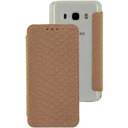Mobilize Slim Gelly Samsung Galaxy J5 (2016) Hoesje Bookcase - Snake Creamy Rose