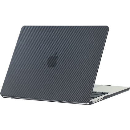 Mobigear Carbon MacBook Air 15 Inch (2023-2026) Hoes Hardshell Laptopcover MacBook Case - Zwart - Model A2941 / A3114 / A3241 / A3448