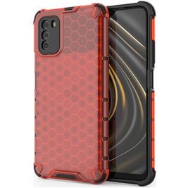 Mobigear Honeycomb POCO M3 Hoesje Hardcase Backcover Shockproof - Rood