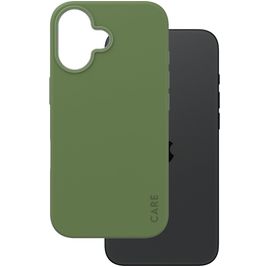 CARE by PanzerGlass Fashionable iPhone 16 Siliconen MagSafe Hoesje Backcover - Groen CARE by PanzerGlass Fashionable iPhone 16 Siliconen MagSafe Hoesje Backcover - Groen