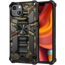 Mobigear Armor Stand iPhone 13 Hoesje Hardcase Backcover Shockproof met Standaard - Groen