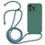 Mobigear Lanyard iPhone 15 Pro Siliconen Hoesje met koord - Groen