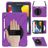 Mobigear SureGrip XGuard iPad 8 (2020) Hoes Hard Kunststof,Siliconen Backcover + Stylus Houder + Schouderband + Standaard - Paars