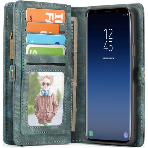 Caseme 008 Samsung Galaxy S9 Hoesje Uitneembare 2in1 Bookcase Portemonnee - Blauw
