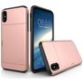 Mobigear Card iPhone XS Hoesje Hardcase Backcover Shockproof met Pasjeshouder - Roségoud