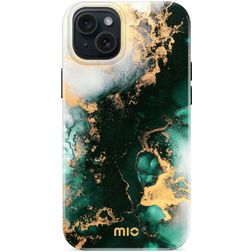 MIO iPhone 15 Plus MagSafe Hoesje Hardcase Backcover - Green Marble