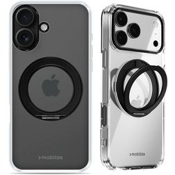 Mobilize 360 Rotating Ring iPhone 16 MagSafe Hoesje Hardcase Backcover met Ringhouder - Zwart