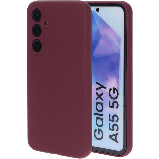 Mobiparts Samsung Galaxy A55 Siliconen Hoesje Backcover - Plum Red