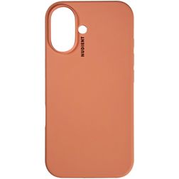 Nudient Base iPhone 16 Plus Siliconen Hoesje Backcover - Peach Orange