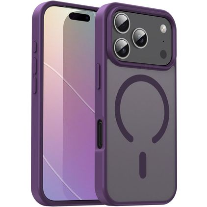 Mobigear Shockproof iPhone 17 Pro MagSafe Hoesje Hardcase Backcover - Crystal Purple