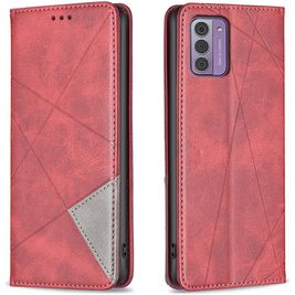 Mobigear Rhombus Slim Nokia G42 Hoesje Bookcase - Rood