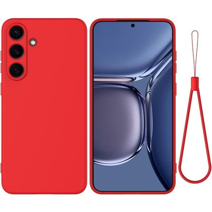 Mobigear Rubber Touch Samsung Galaxy S25 FE Siliconen Hoesje Backcover - Rood