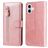 Mobigear Zipper iPhone 17 Hoesje Bookcase Portemonnee - Roségoud