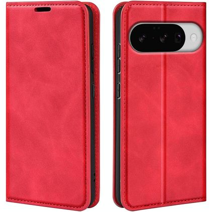 Mobigear Retro Slim Google Pixel 10 Hoesje Bookcase Portemonnee - Rood