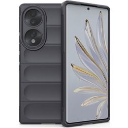 Mobigear Bumpy HONOR 70 Hoesje Flexibel TPU Backcover - Dark Grey