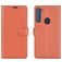Mobigear Classic Motorola One Fusion Plus Hoesje Bookcase Portemonnee - Cognac