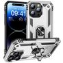 Mobigear Armor Ring iPhone 16 Pro Max Hoesje Hardcase Backcover Shockproof met Ringhouder - Zilver