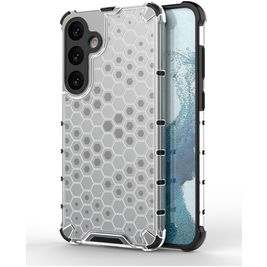 Mobigear Honeycomb Samsung Galaxy S24 Plus Hoesje Hardcase Backcover Shockproof - Wit