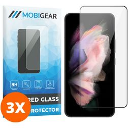 Mobigear Premium Samsung Galaxy S23 Glazen Screenprotector - Case Friendly - Zwart (3-Pack)