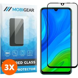 Mobigear Premium Huawei P Smart (2020) Glazen Screenprotector - Case Friendly - Zwart (3-Pack)