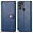 Mobigear Snap Button TCL 305 Hoesje Bookcase Portemonnee - Blauw