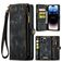 Caseme 008 iPhone 15 Pro Hoesje Uitneembare 2in1 Bookcase Portemonnee - Zwart