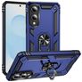 Mobigear Armor Ring Samsung Galaxy S25 Edge Hoesje Hardcase Backcover Shockproof met Ringhouder - Blauw