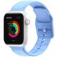 Mobigear Dashed Siliconen Apple Watch Bandje Gespsluiting - 42/41/40/38 mm - Blauw