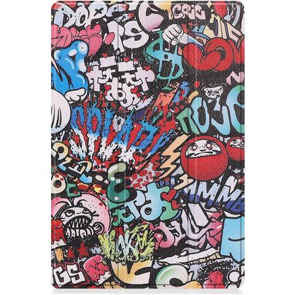 Mobigear Tri-Fold Samsung Galaxy Tab A8 10.5 (2021) Hoes Bookcase - Graffiti