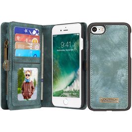 Caseme 008 iPhone 7 Hoesje Uitneembare 2in1 Bookcase Portemonnee - Blauw