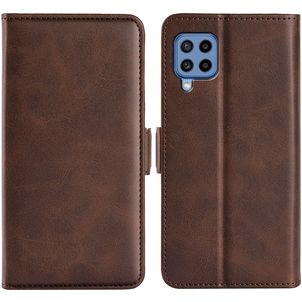 Mobigear Slim Magnet Samsung Galaxy M22 Hoesje Bookcase Portemonnee - Bruin