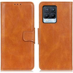 Mobigear Classy Realme 8 Hoesje Bookcase Portemonnee - Cognac